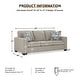 preview thumbnail 6 of 9, Signature Design by Ashley Deltona Parchment Queen Sofa Sleeper - 85" W x 38" D x 37" H