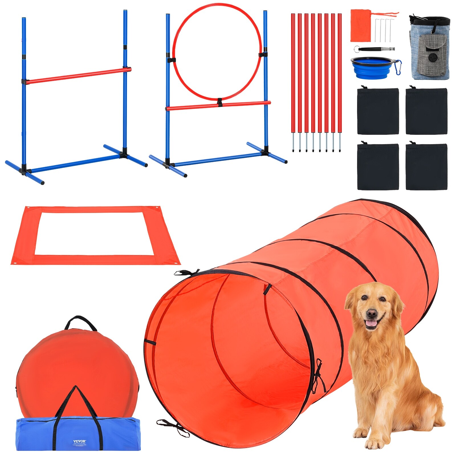 Dog Agility Training Equipment, 5 PCS Combination Set with