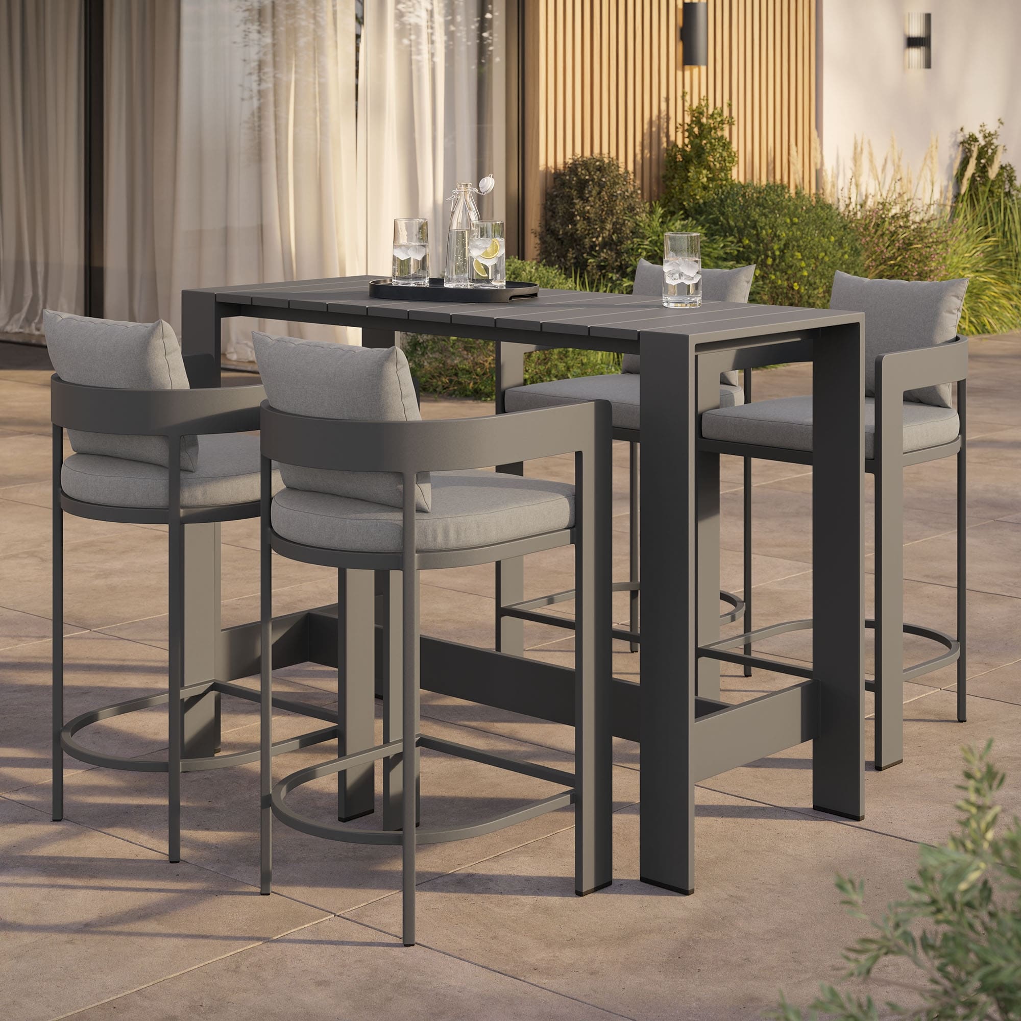 Tahoe 5-Piece Outdoor Bar Table Set