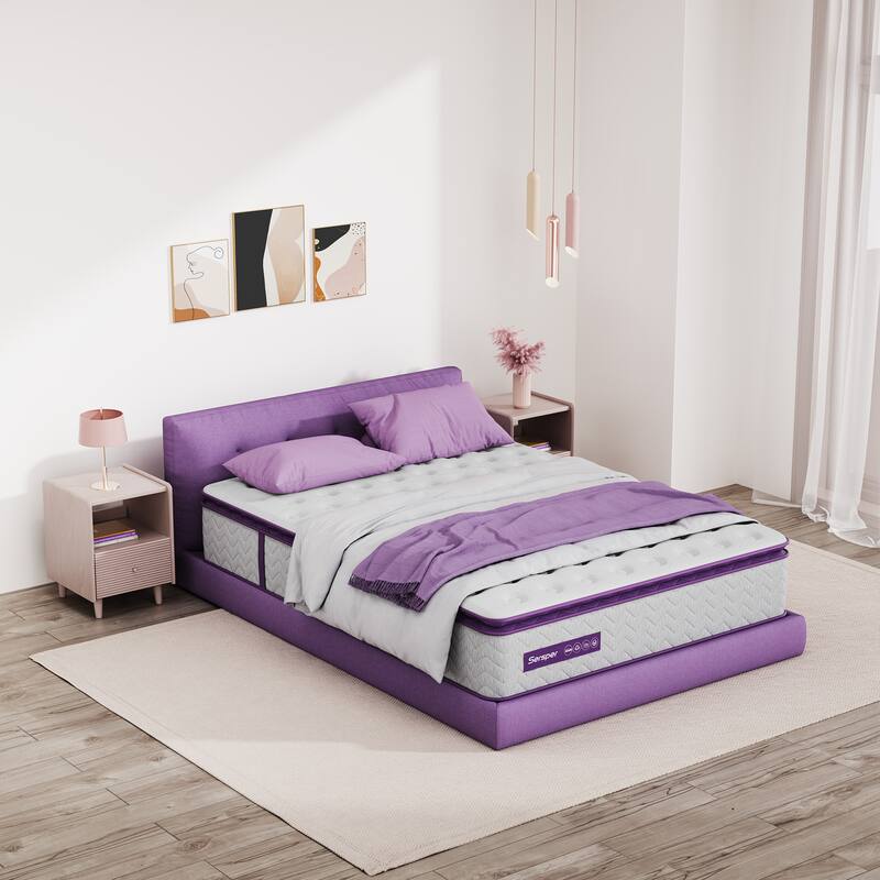 Sersper 12-inch Memory Foam and Innerspring Hybrid Mattress