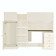 preview thumbnail 5 of 10, Wood Full Size Loft Bed with Built-in Wardrobe, Desk, Storage Shelves and Drawers