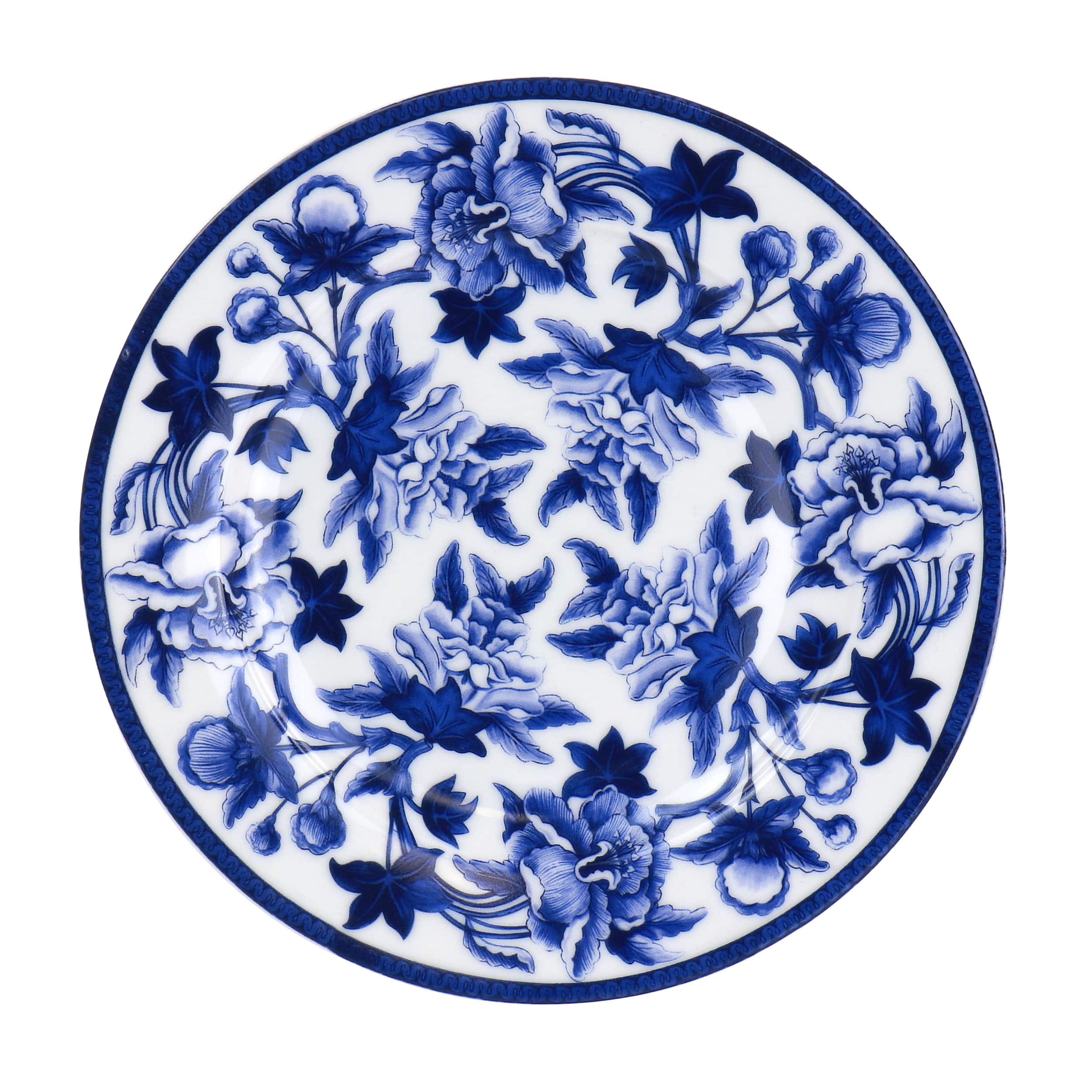 Martha Stewart Blue Vintage 12Pc Fine Ceramic Dinnerware Set in Cobalt 12 pc Bed Bath