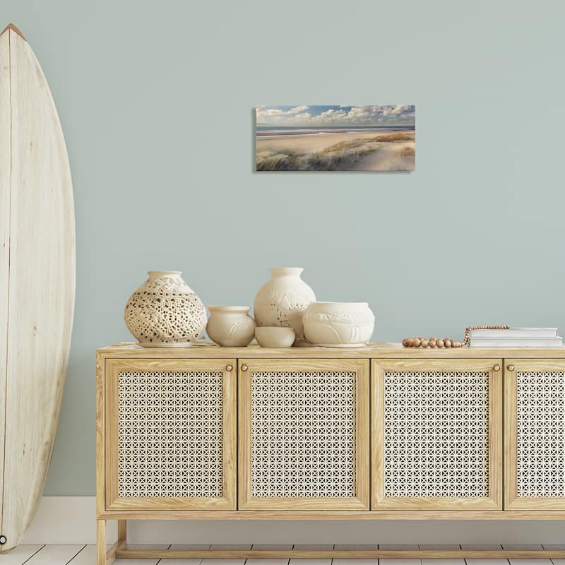 Stupell Rolling Clouds Beach Scenery Canvas Wall Art Design By Mike Calascibetta