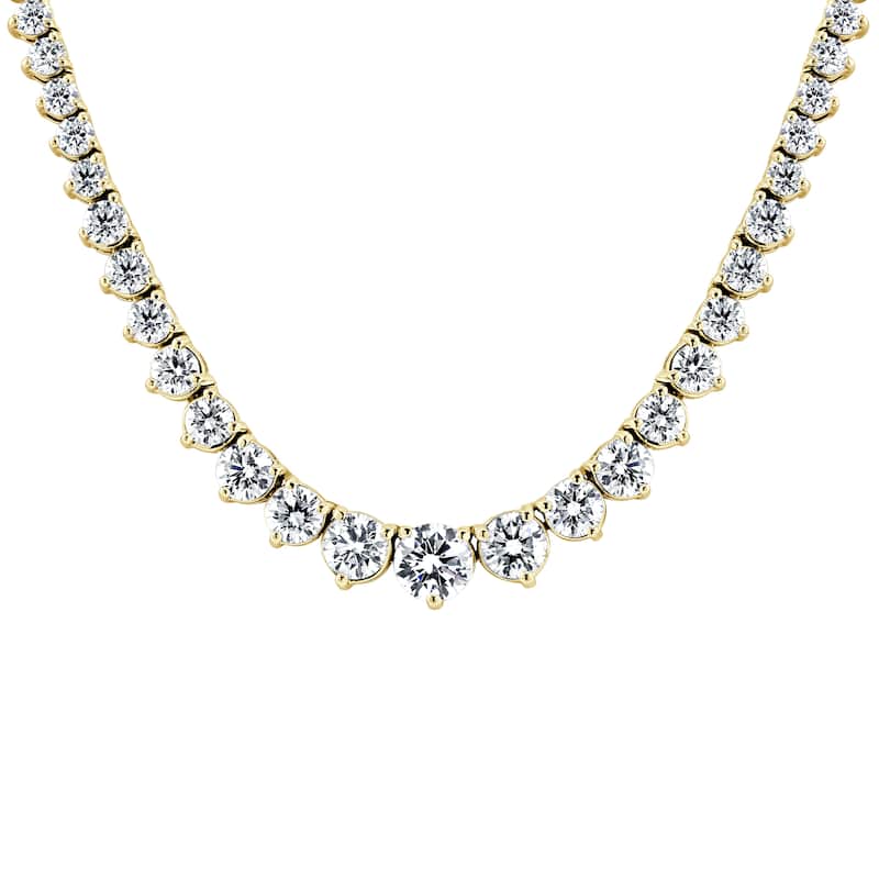 Vault Classics 10.00ct TW Natural Diamond Graduated Tennis Necklace (I VS2)