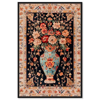 Persian Vase and Flowers II Canvas by Art Remedy
