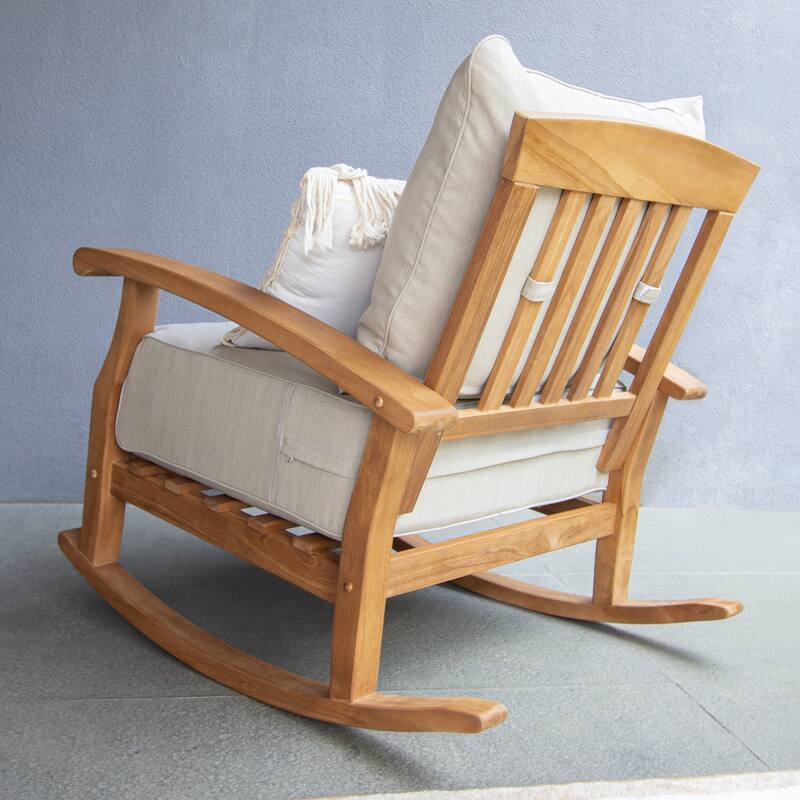 Cambridge Casual Leon 3-piece Teak Patio Chat Set with Cushion