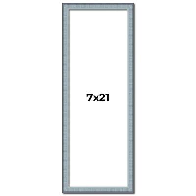 7x21 Frame Rustic Sky Blue Solid Wood Picture Frame | 0.75 Inch
