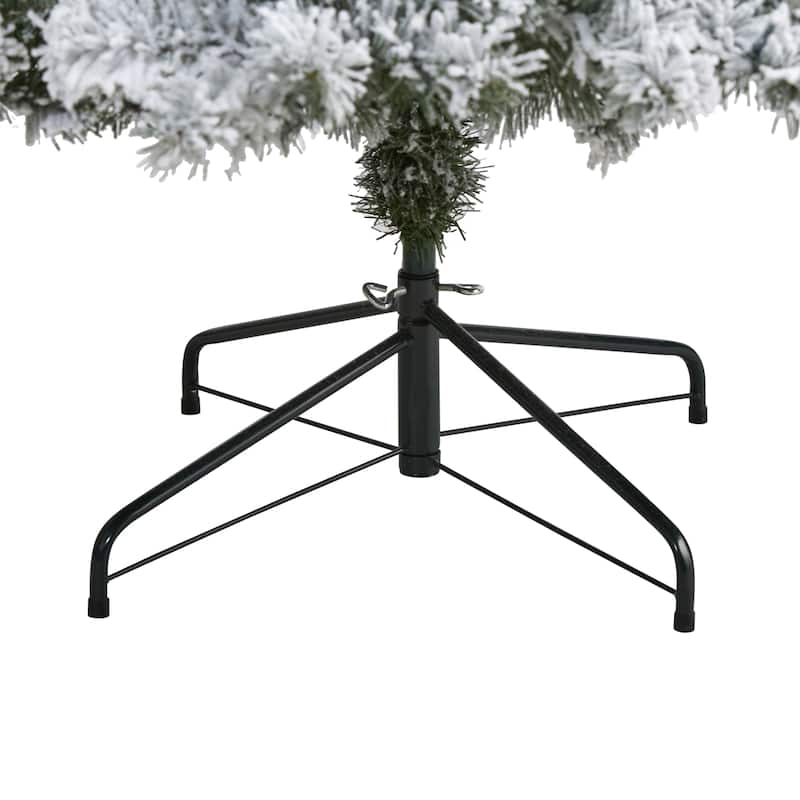 8’ Flocked West Virginia Fir Artificial Christmas Tree, Unlit - 8 Foot