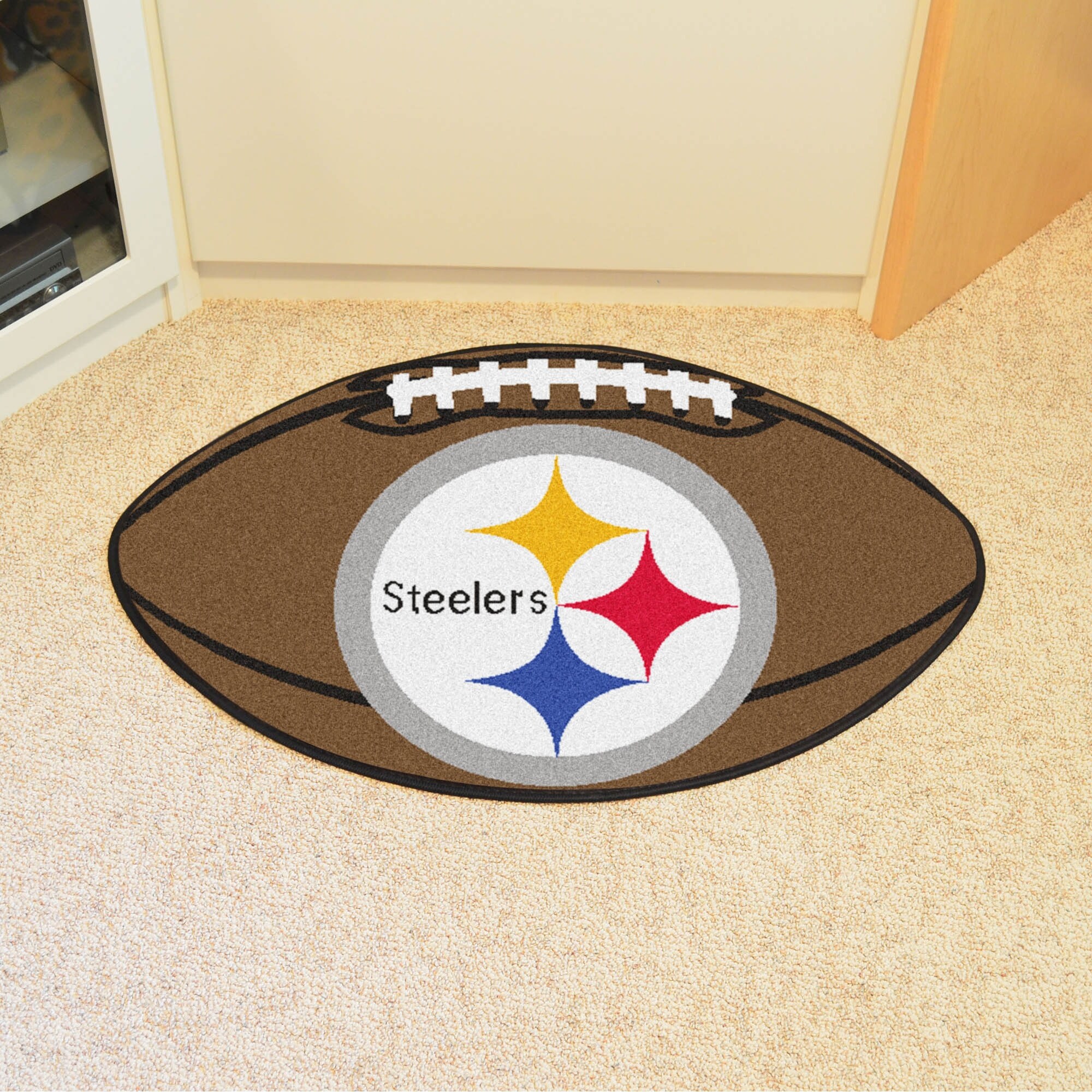 Shop Nfl Pittsburgh Steelers Football Shaped Mat Area Rug N A