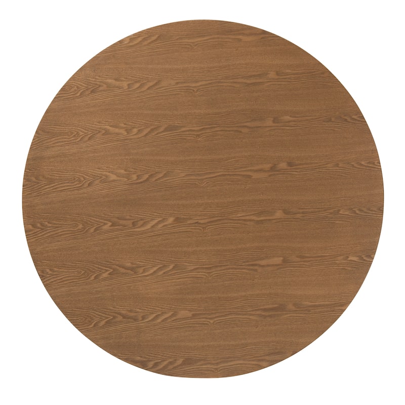 Denmark Mid-Century Modern French Oak Brown Finished Rubberwood Dining Table - N/A