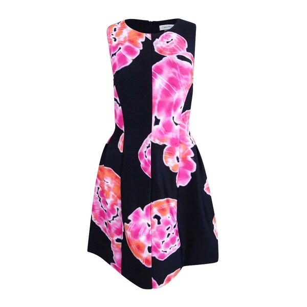 calvin klein hibiscus dress