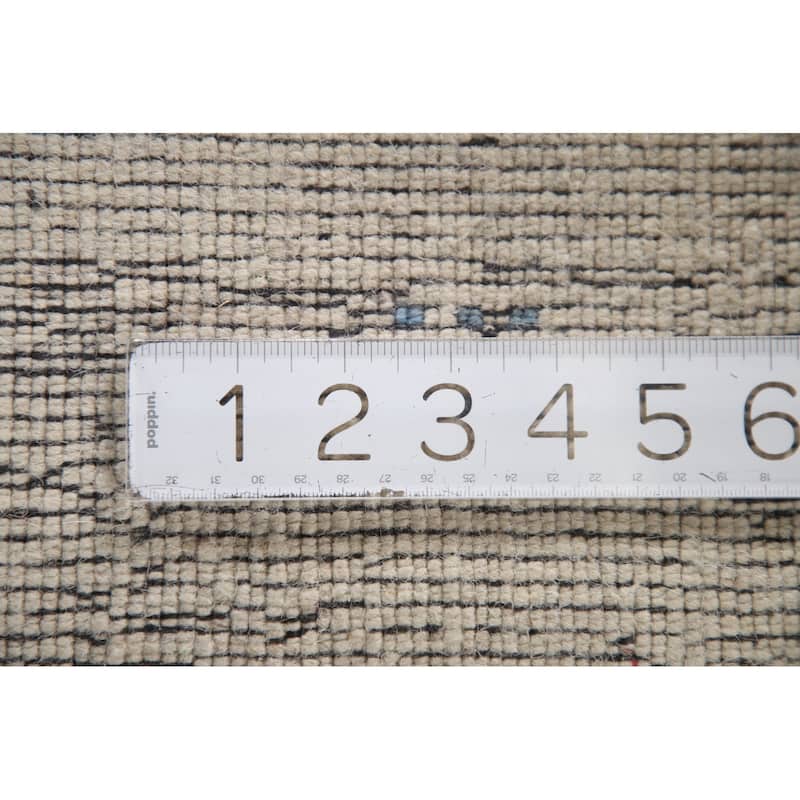 Striped Gabbeh Indian Rug Hand-Knotted Wool Carpet - 2'6"x 4'11"
