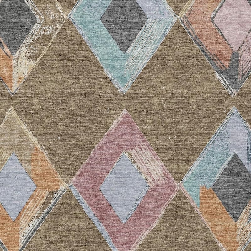 HomeRoots Geometric Transitional Rectangle Outdoor Rug
