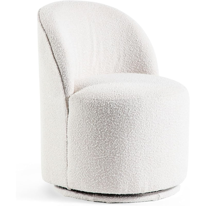 Modern White Finish Swivel Dining Chiars Set