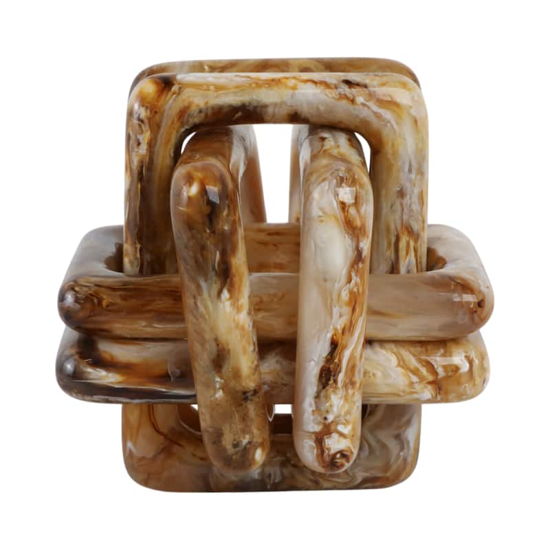 Modern Resin Decorative Object Knot Sleek and Stylish Accent Piece - 6" x 6" x 6"