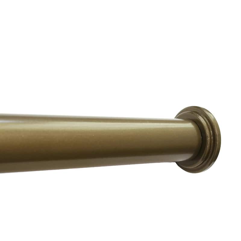 1-inch Adjustable Tension-mounted Shower or Window Curtain Rod - 24"-42" - Antique Gold
