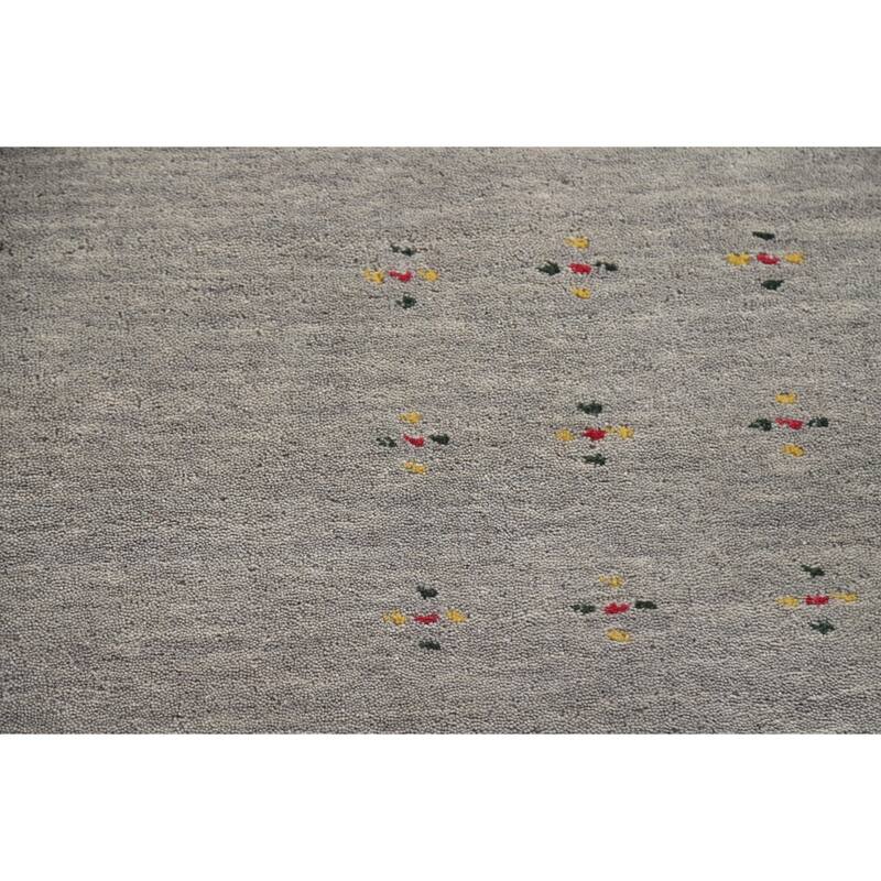 Gabbeh Area Rug Handmade Tribal Wool Carpet - 6'8"x 9'9"