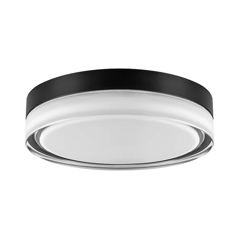 Modern Black Dome Dimple Glass Wall Sconce Frosted Clear Glass Flush Mount Light