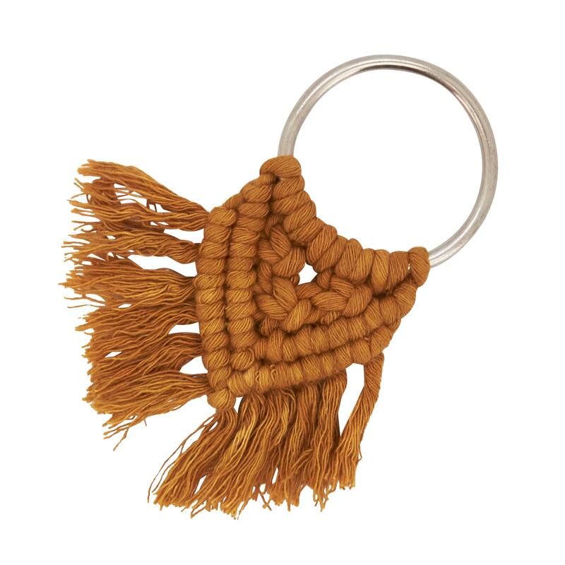 Napkin Rings With Braided Design (Set of 4) - Terracotta - Set of 4