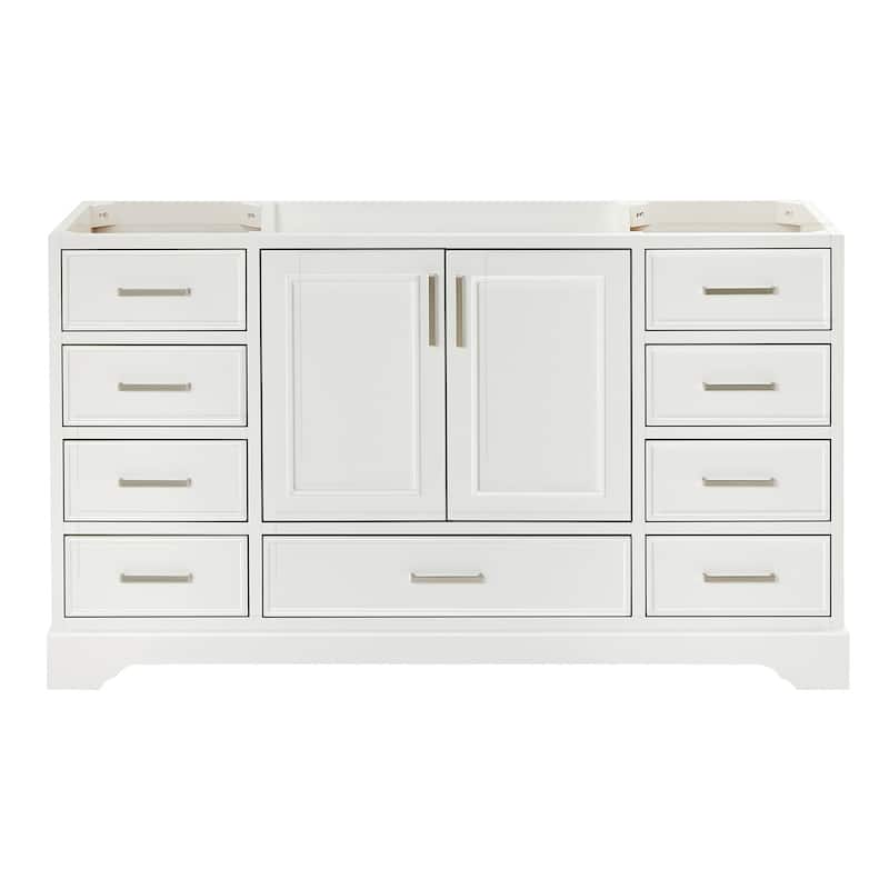 Ariel M060S-BC Stafford 61" Single Free Standing Vanity Cabinet Only - White - Colored