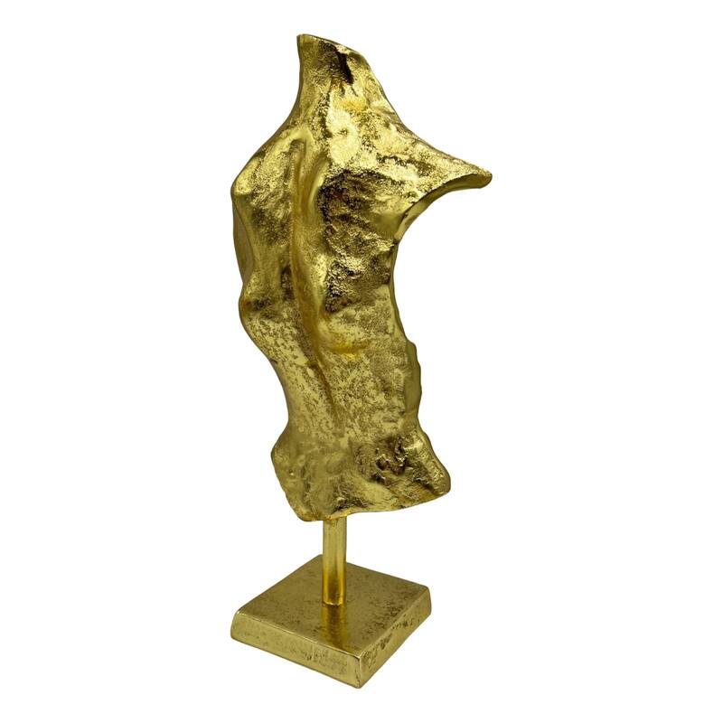 16 Inch Tall Decorative Handmade Aluminum Abstract Body Sculpture - 8 x 4 x 16 in