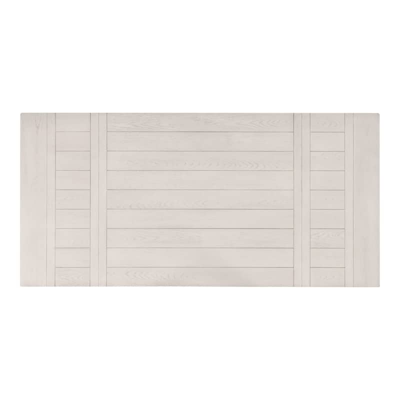 Furniture of America Hesnly Farmhouse Rustic White Oak Wood 84-inch Extendable Dining Table