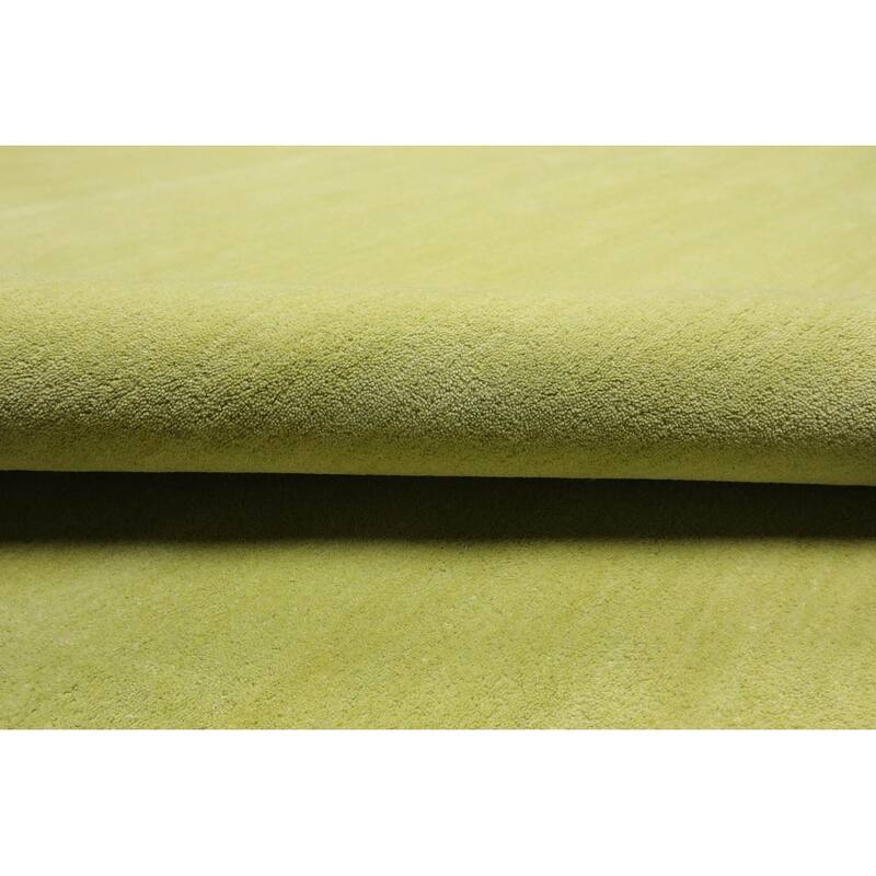 Hand Tufted Wool Modern & Contemporary Oriental Area Rug Lemon Color