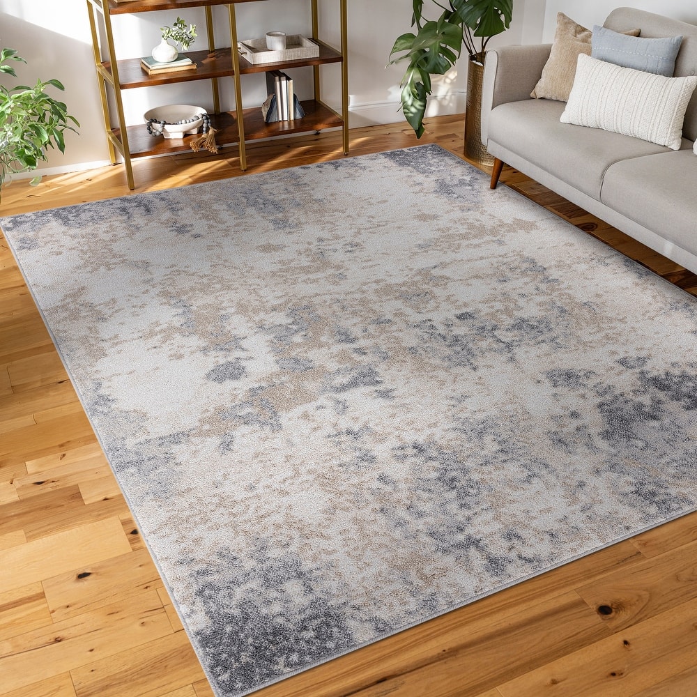 Gematria Industrial Abstract Indoor Area Rug