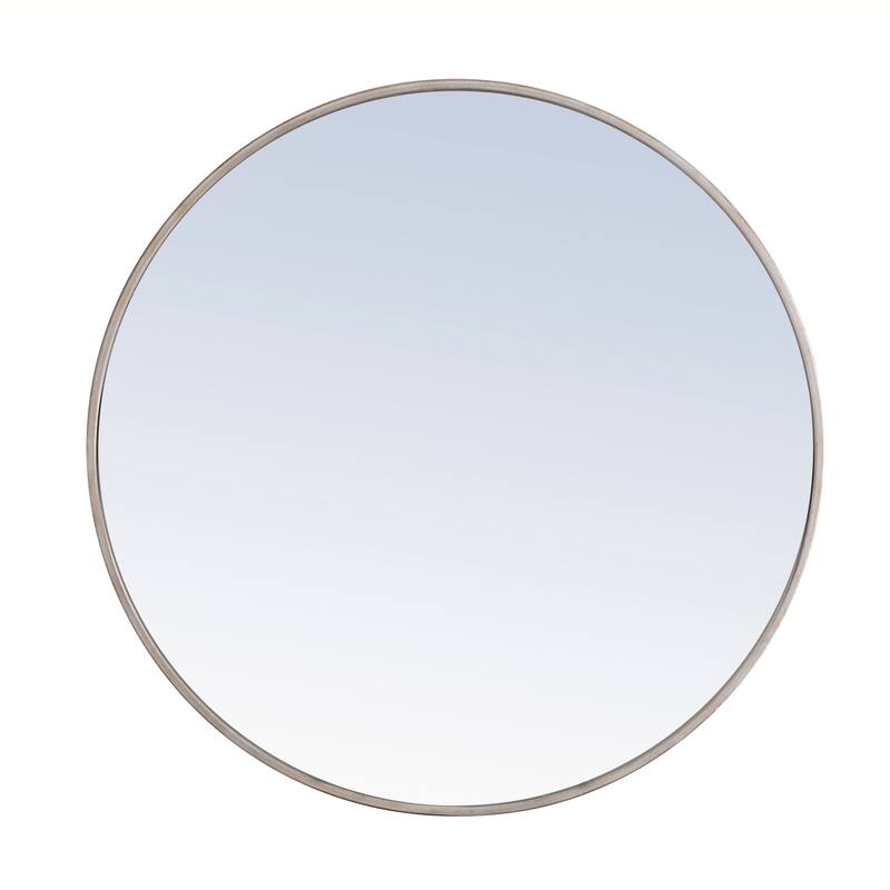 Strick & Bolton Prine 32-inch Metal Frame Round Mirror