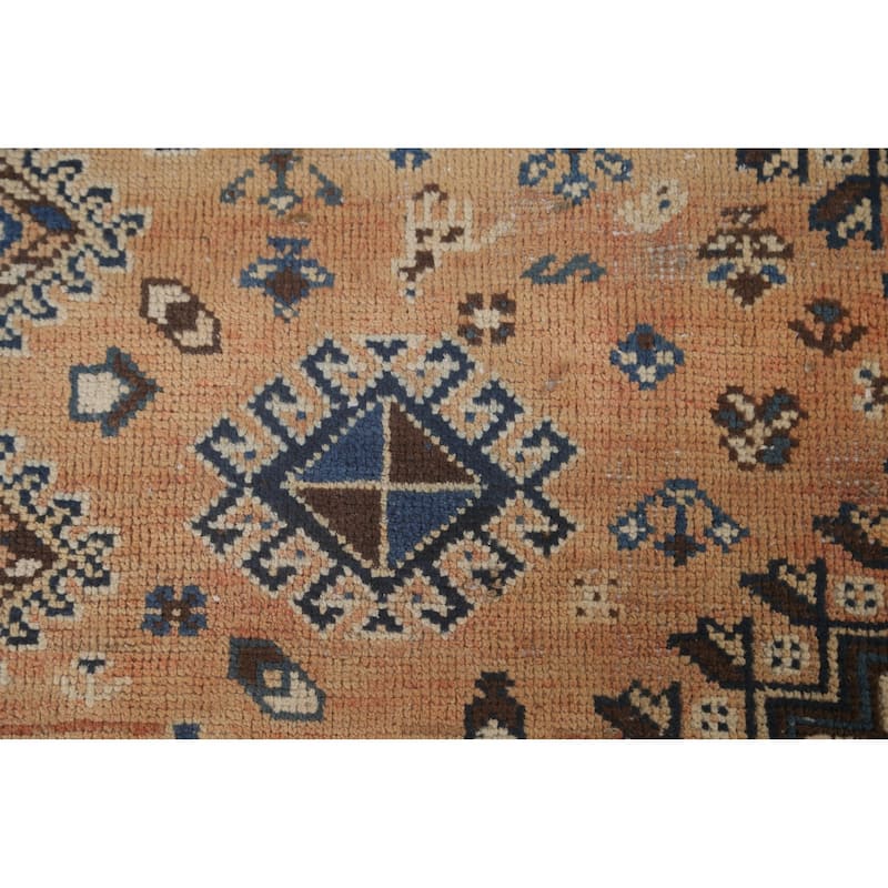 Tribal Bakhtiari Persian Vintage Area Rug Handmade Wool Carpet - 6'7"x 9'10"