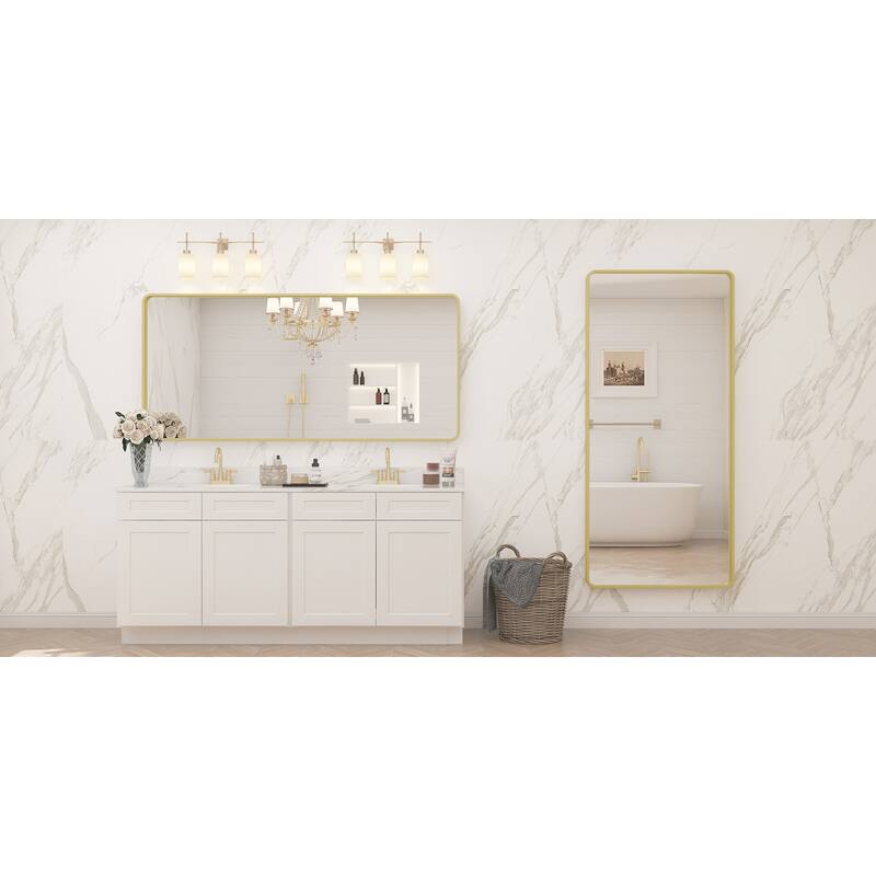 Aluminum alloy Framed Tempered Glass Wall Bathroom Vanity Mirror