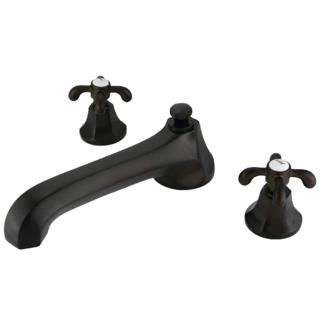 Kingston Brass Vintage Deck Mounted Roman Tub Filler with Cross