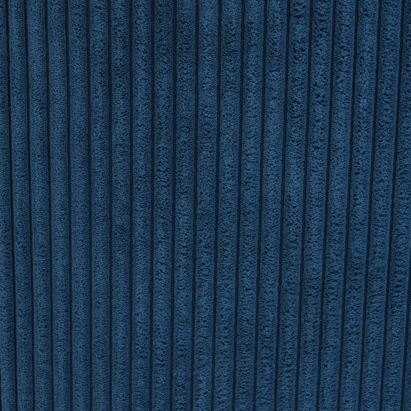 Upholstered Square Ottoman - Navy Blue Modern Home Accent