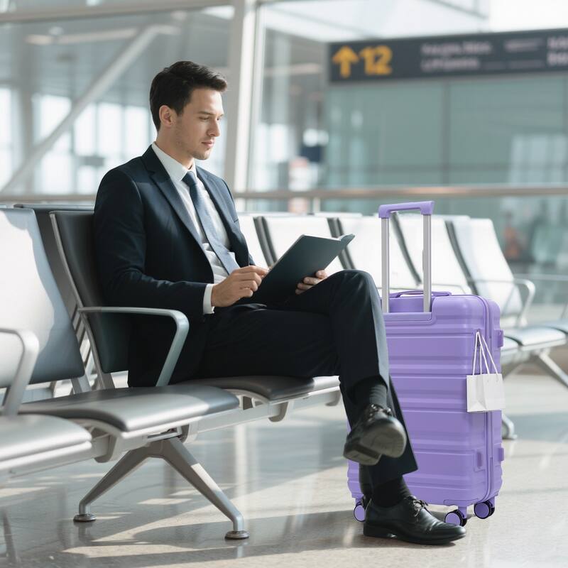 3 PCS in ABS Spinner Wheel Luggage, TSA Combination Lock