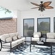 preview thumbnail 3 of 7, 52" Prominence Home Ocean Crest Bronze Tropical Indoor/Outdoor Ceiling Fan with Light, Pull Chain