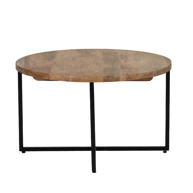 Tayla Natural Wood/Iron Coffee Table