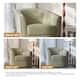 Modern Swivel Barrel Chair with Nailhead Trim