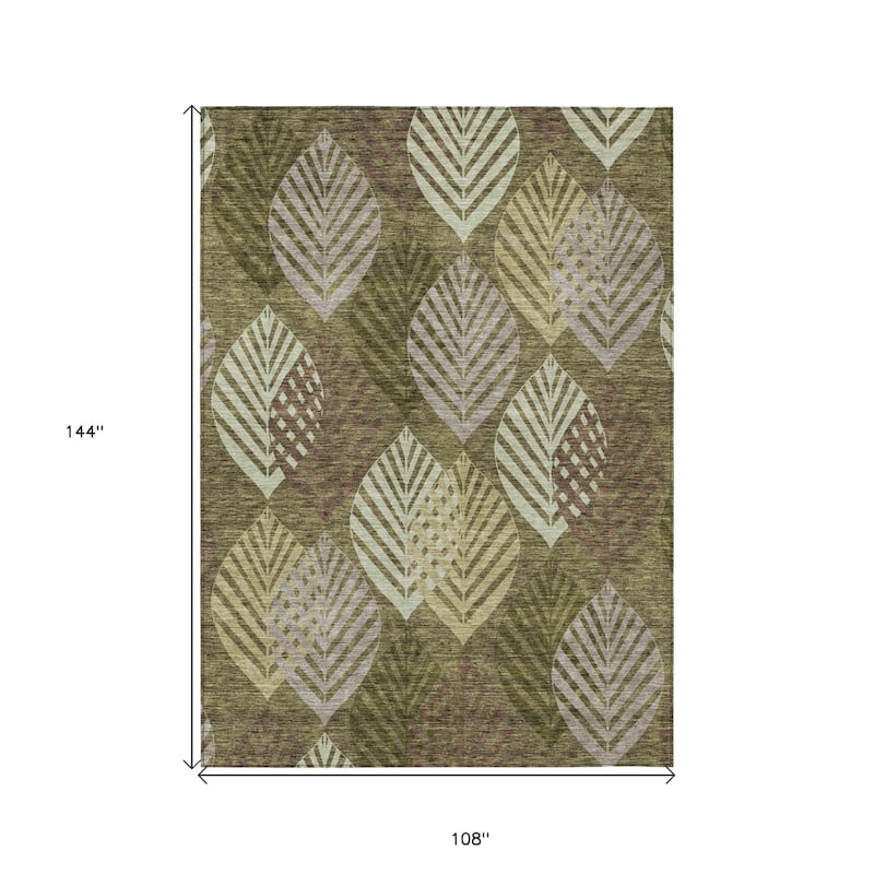 HomeRoots Floral Transitional Rectangle Outdoor Rug