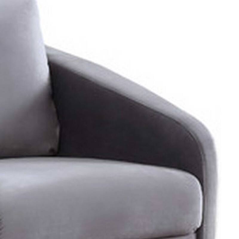 Hida 3 Piece Sofa, Loveseat, and Chair Set, Diamond Stitching, Gray Velvet
