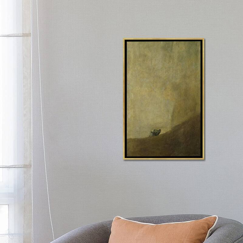 iCanvas "The Dog, 1820-23 " by Francisco Goya Framed Canvas Print