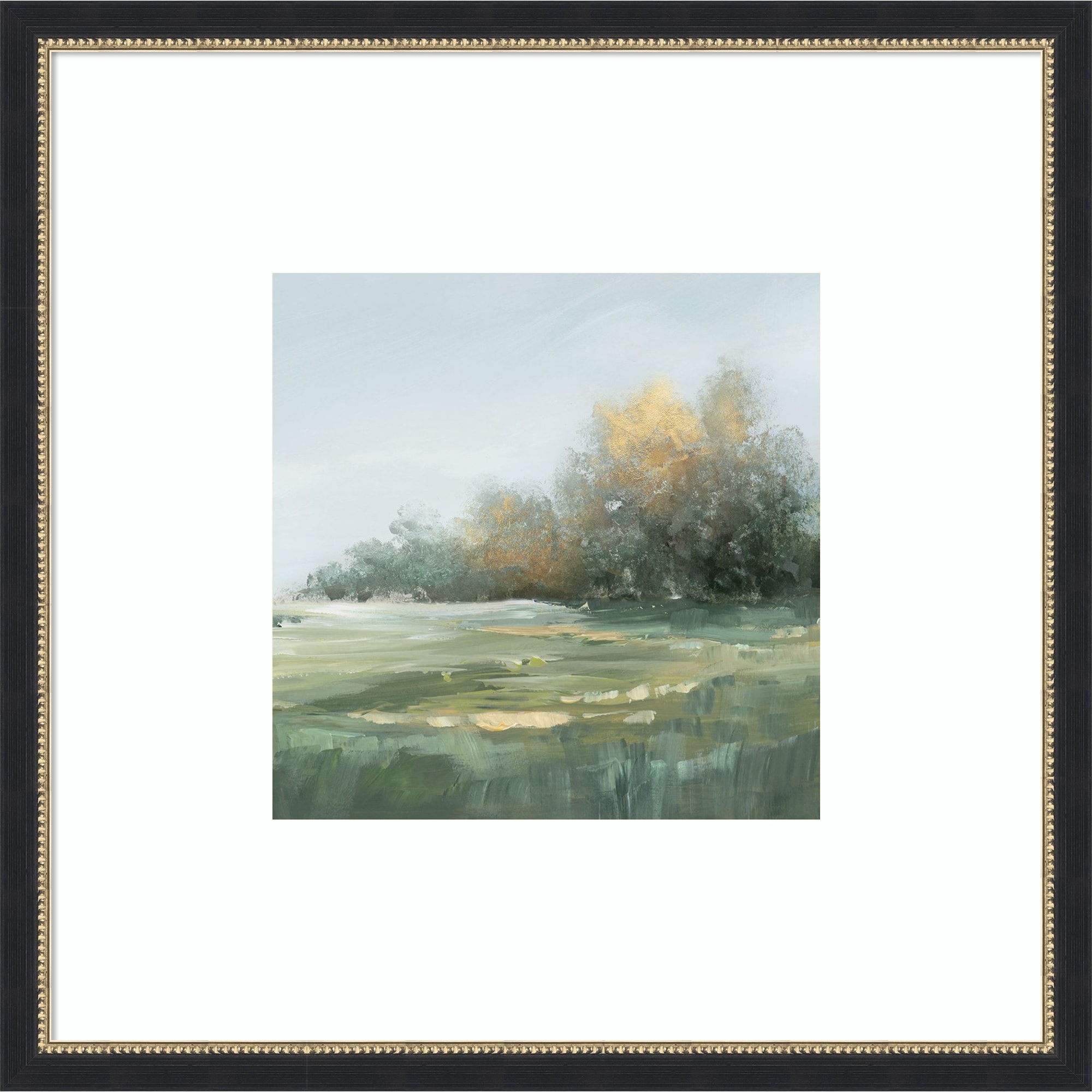 Misty Morning in the Meadow I by PI Studio Wood Framed Wall Art Print