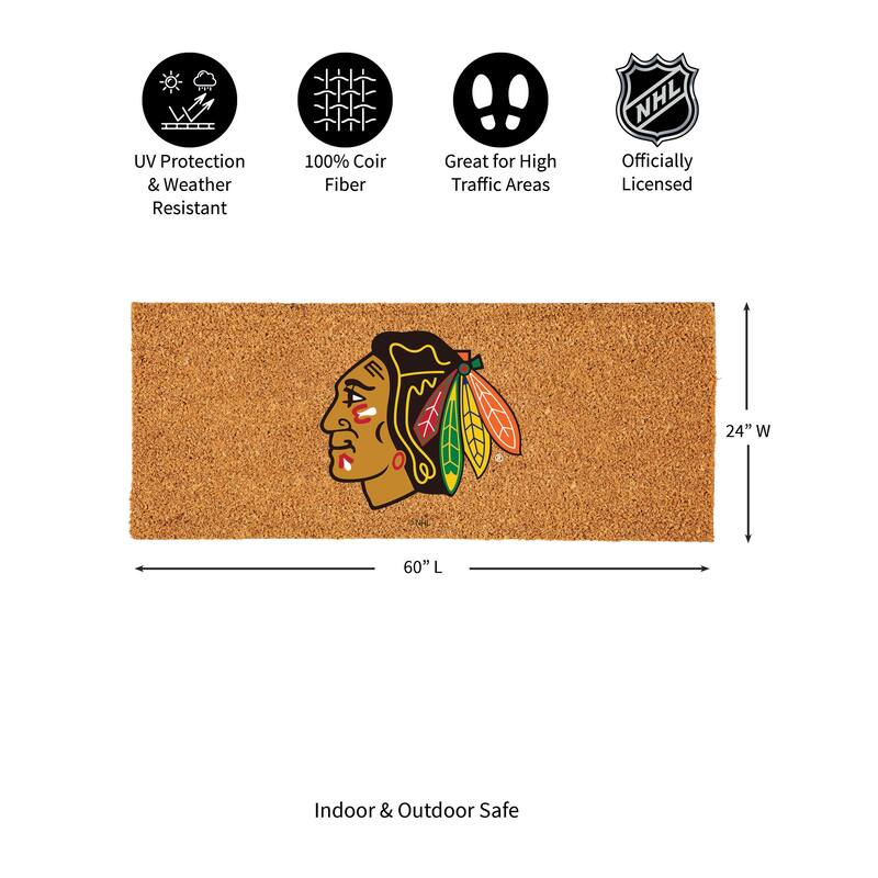 Chicago Blackhawks Full Color Indoor/Outdoor Coir Mat