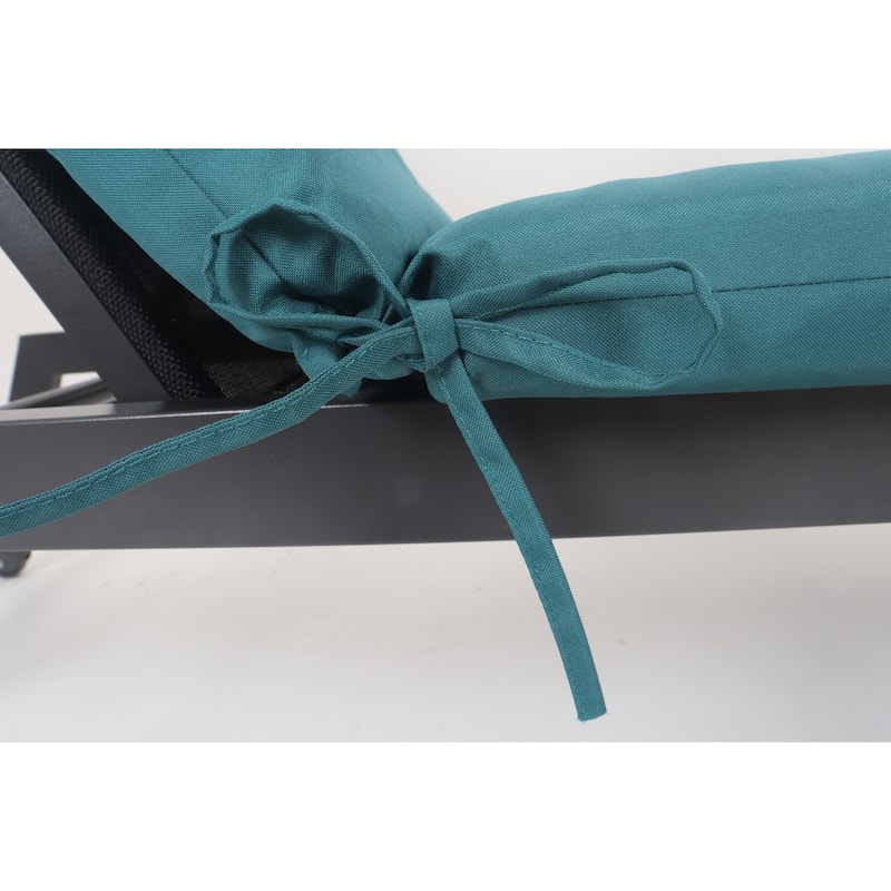 GDFStudio Maeve Outdoor Chaise Lounge Cushion with Removable Cover (Set of 2),ONLY CUSHIONS