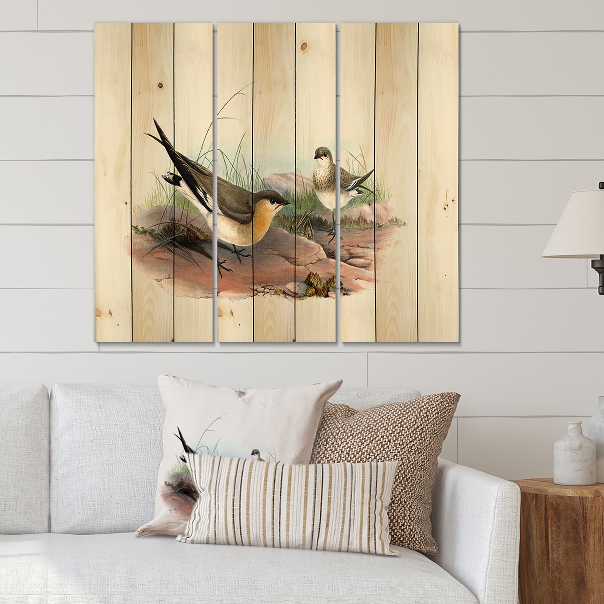 Designart 'Vintage Bird Illustration II' Farmhouse Print on-image