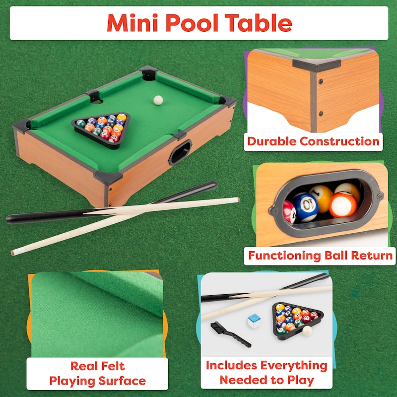 Mini Table Top Pool Table Set