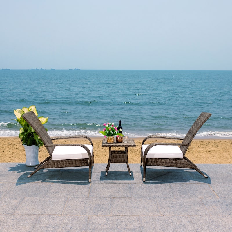 SAFAVIEH Outdoor Urmila 3-Piece Lounge Set - 36Wx34Dx34H