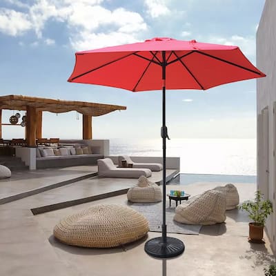 Davee 7.5ft Red Color Market Umbrella with Stand/Base