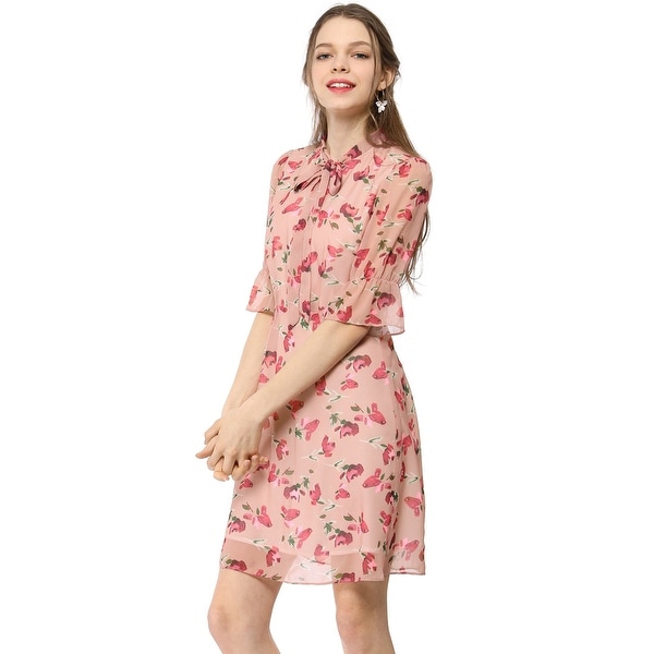 chiffon flare dress
