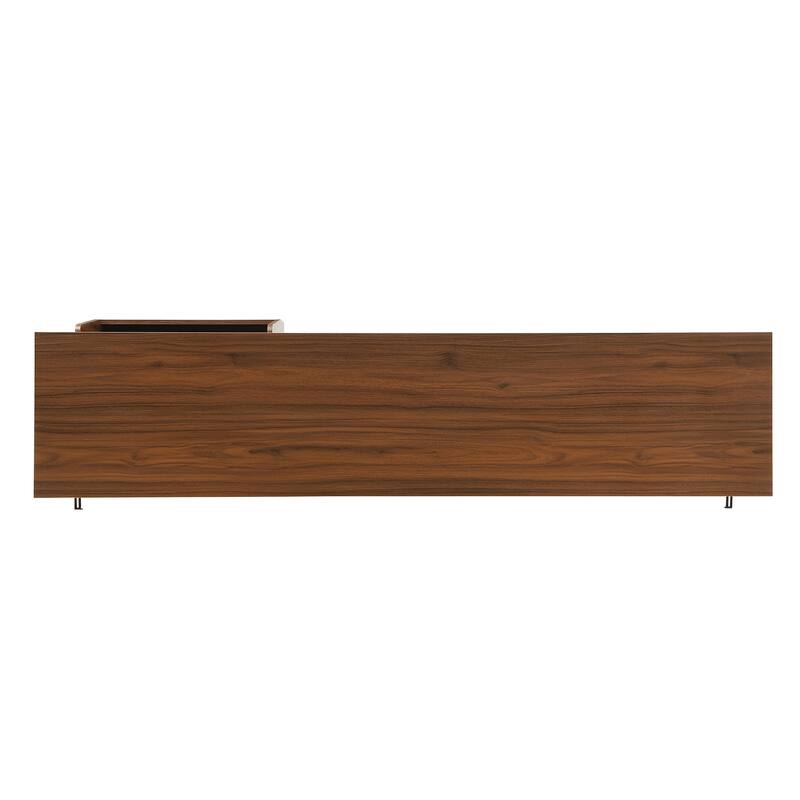 Farmhouse TV Stand for TVs up to 75 Inches, Sliding Doors TV Cabinet TV Console Table for Living Room