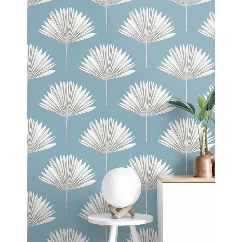 NextWall Tropical Fan Palm Peel and Stick Wallpaper